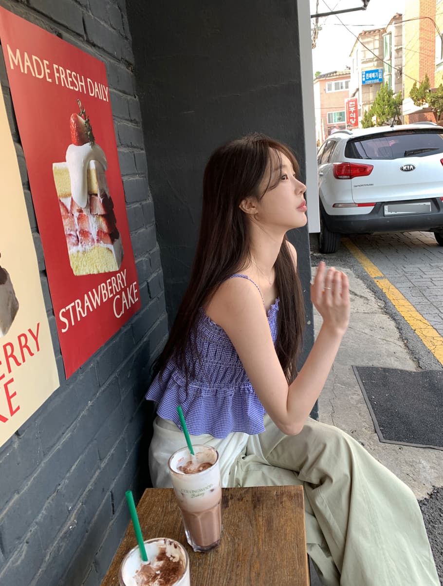 ins 보 주님 섹션 순수한 욕망 오프숄더 프릴 주름 튜브탑 캐미솔 휴가 바람 디자인 센스 맨위 상세 이미지 14