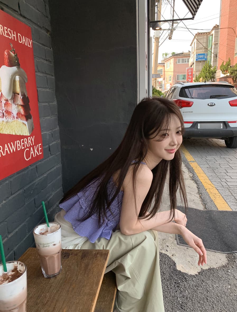 ins 보 주님 섹션 순수한 욕망 오프숄더 프릴 주름 튜브탑 캐미솔 휴가 바람 디자인 센스 맨위 상세 이미지 18