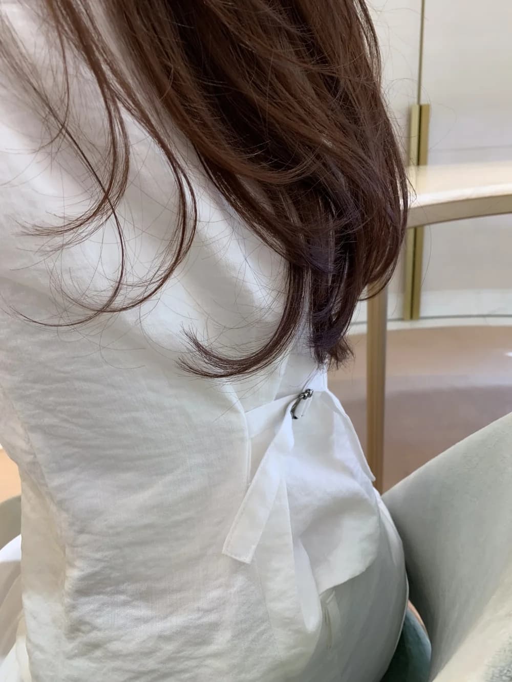 프랑스식 레트로 품격 폴로 칼라 싱글 줄 버튼 셔츠 하이웨이스트 캐주얼 다용도 출퇴근 긴 바지 캐주얼 세트 상세 이미지 17