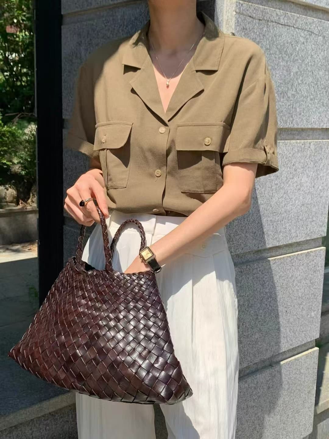 크기 있음 업데이트 한 부서 미니멀리즘 품격 다용도 루즈핏 다른 색상 버클 정장 칼라 싱글 줄 버튼 셔츠 캐주얼 맨위 상세 이미지 23