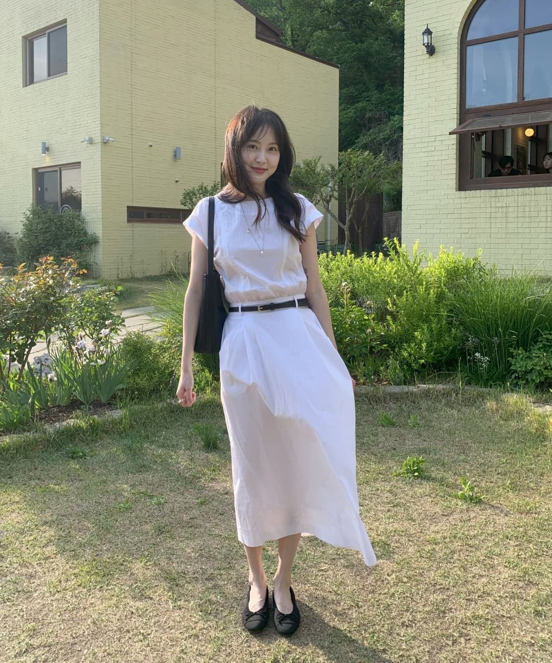 한 부서 미니멀리즘 품격 일상 다용도 레이스업 허리 수축 슬림해 보이는 드레스 벨트 포함 상세 이미지 1