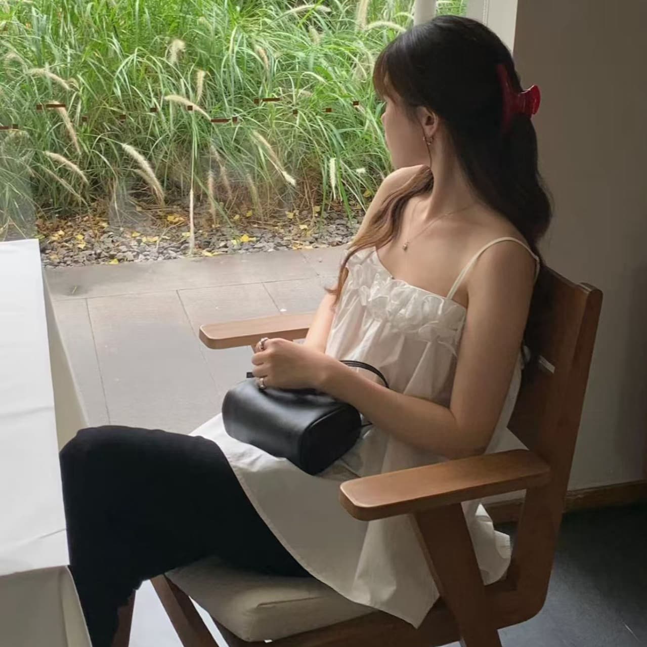크기 있음 업데이트 한 부서 작은 청신 작은 대중 디자인 센스 3 차원 꽃 루즈핏 다용도 슬립 맨위 이미지 4