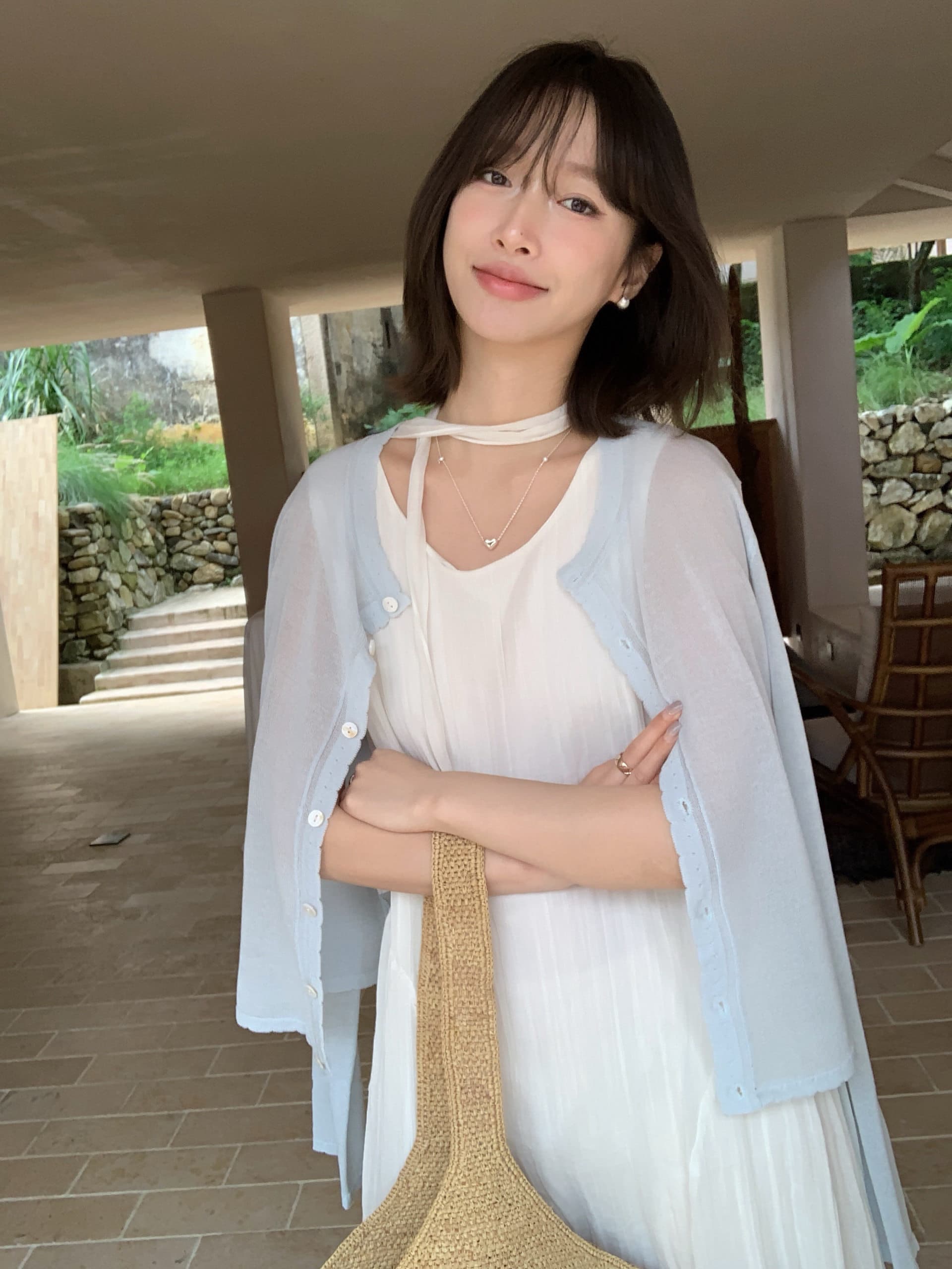 크기 있음 업데이트 한 부서 주름 품격 시에 너 드레스 2026 여름 캐주얼 민소매 롱 스커트 여성 상세 이미지 7