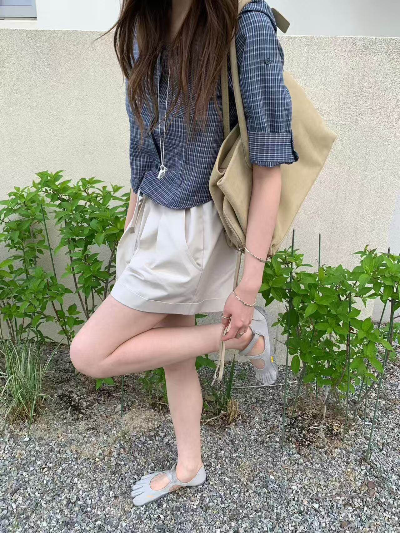 크기 있음 업데이트 한 부서 작은 대중 플리츠 펌프 로프 3 차원 디자인 허리 수축 슬림해 보이는 루즈핏 다용도 캐주얼 반바지 상세 이미지 22