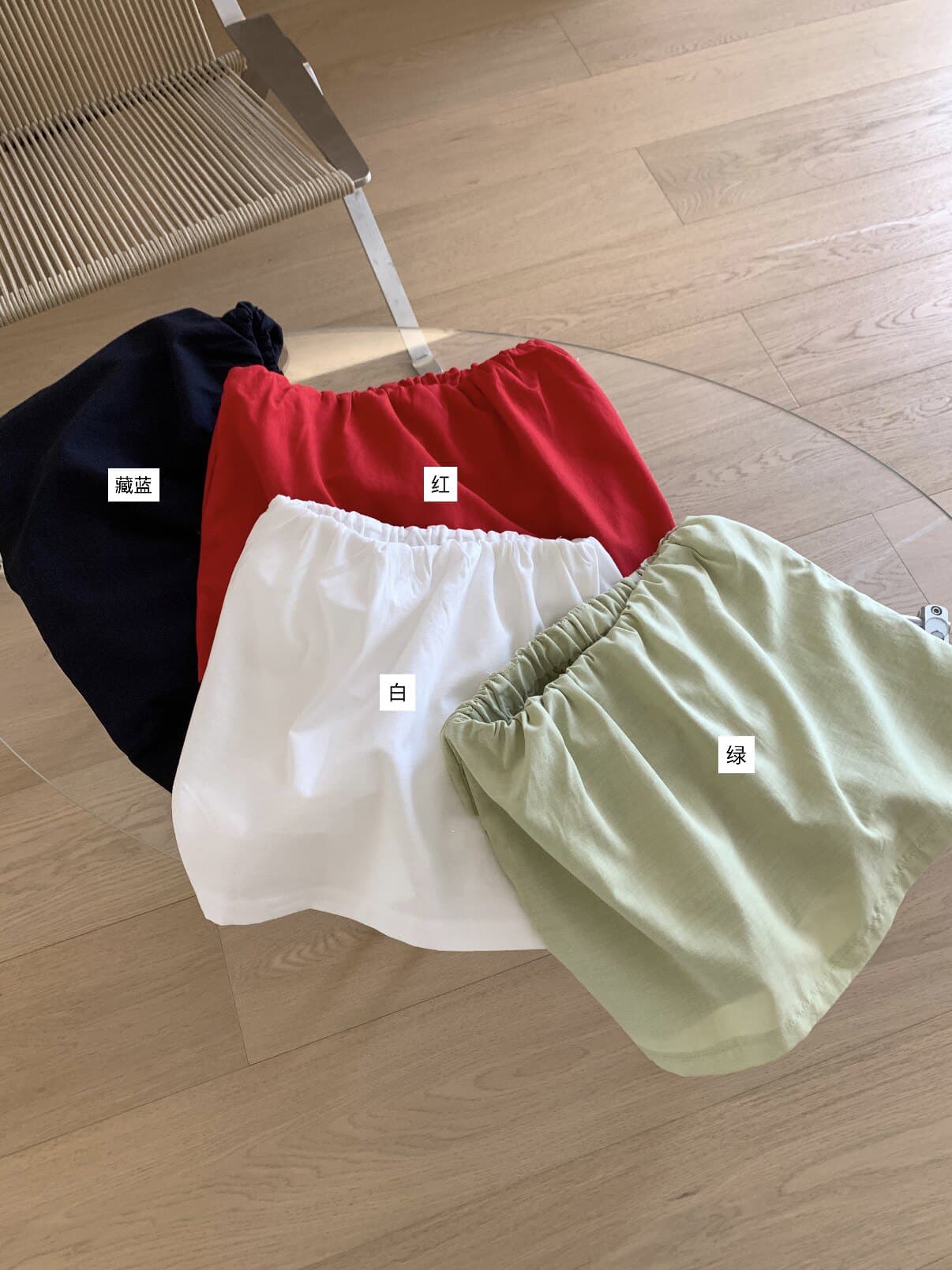 크기 있음 업데이트 한 부서 미니멀리즘 하이웨이스트 캐주얼 다용도 단색 허리밴드 펌프 로프 반신 스커트 여성 상세 이미지 1