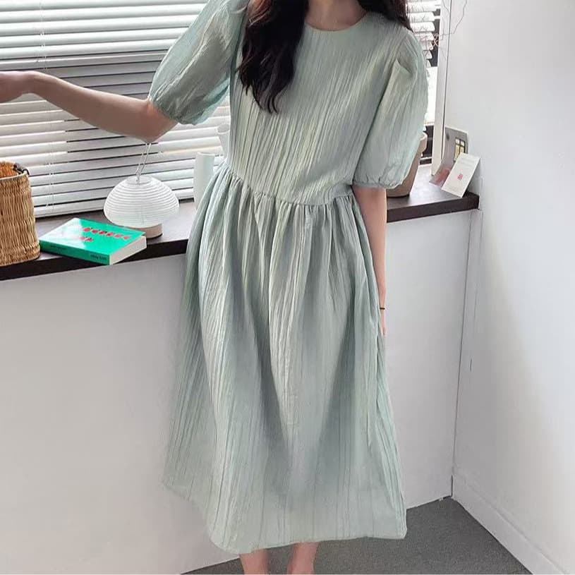 크기 있음 업데이트 한 부서 느긋한 바람 양성 및 음성 둘 착용 루즈핏 빅 사이즈 드레스 일상 다용도 여름 휴가 치마 이미지 2