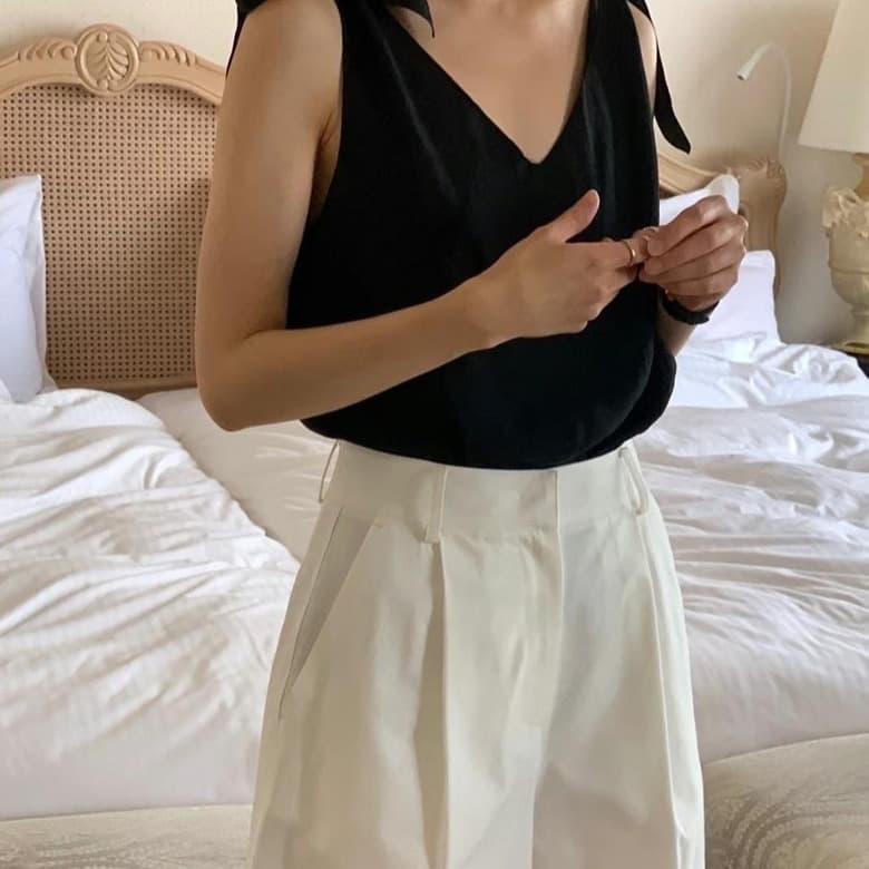크기 있음 업데이트 여름 차가운 센스 작은 청신 부드러운 나비 넥타이 통기성 조끼 작은 셔츠 3 색 이미지 4