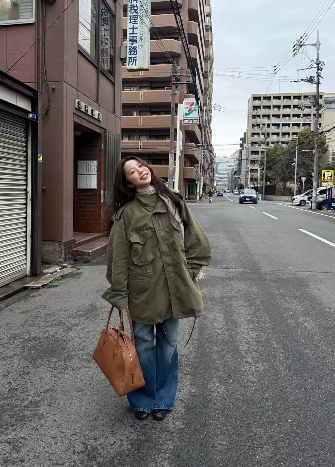 크기 있음 업데이트 한 부서 가을 겨울 기타 주머니 디자인 센스 녹색 워크웨어 바람막이 패션 3 차원 재킷 상세 이미지 11