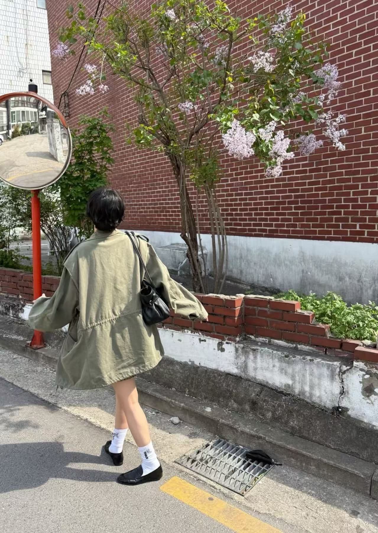 크기 있음 업데이트 한 부서 가을 겨울 기타 주머니 디자인 센스 녹색 워크웨어 바람막이 패션 3 차원 재킷 상세 이미지 47