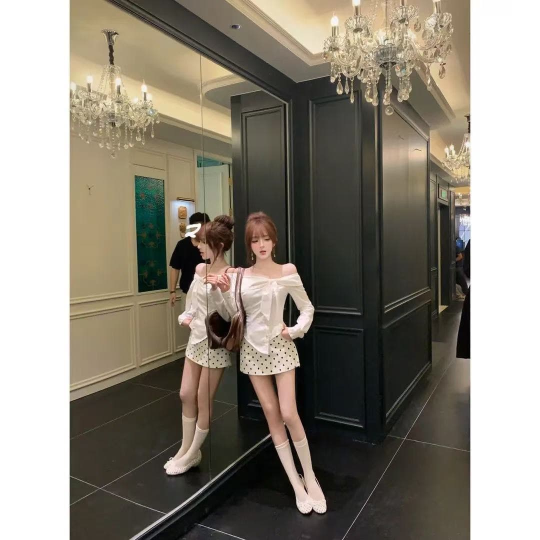 루이 茜 웨이 Sher S 한 부서 아름다움 이른 가을 한국 스타일 순수한 욕망 바람 작은 대중 디자인 맨위 치마 r66918h 이미지 3