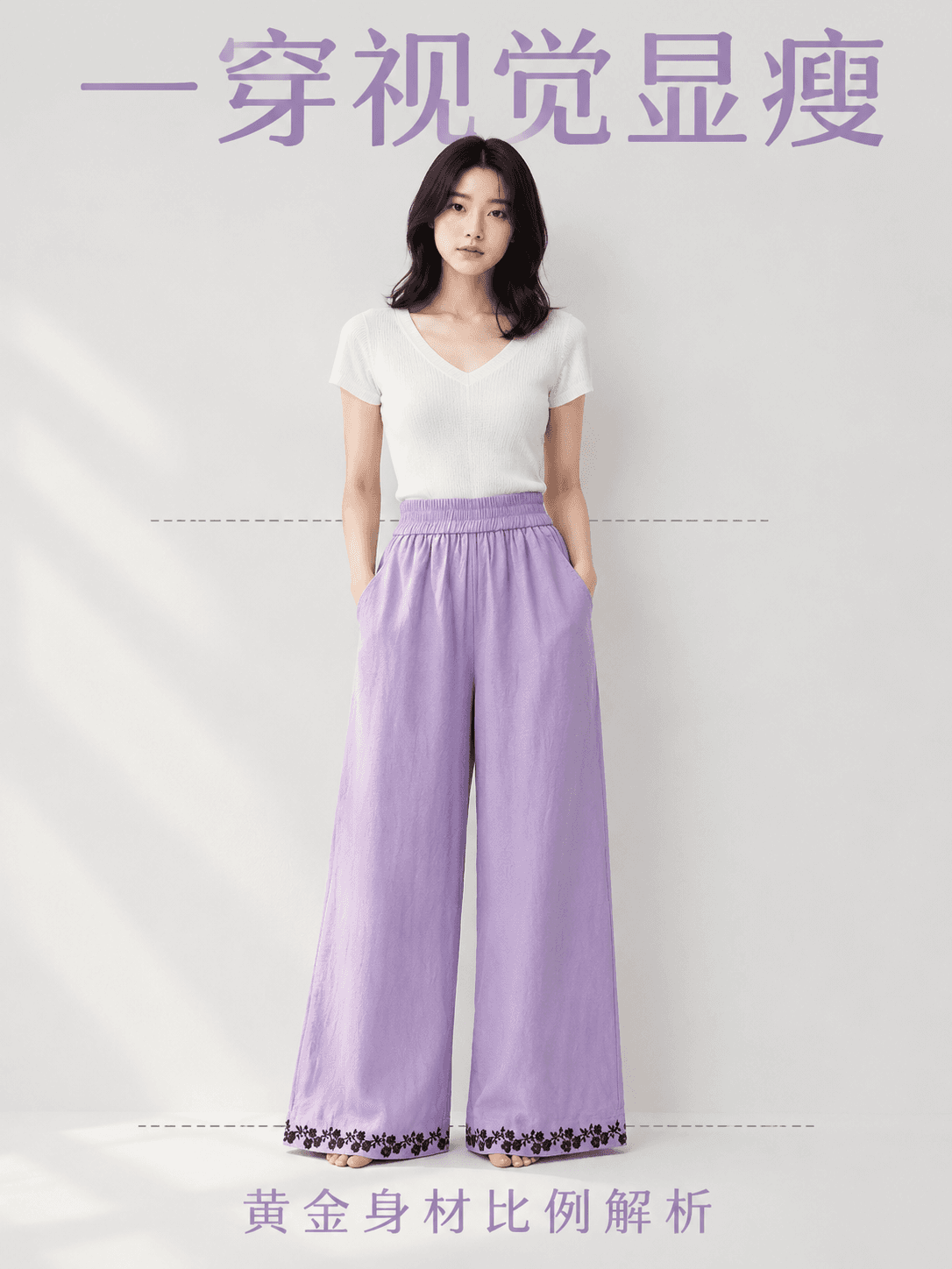 2026 년 여름 새로운 보라색 자수 스트레이트 팬츠 여성 루즈핏 슬림해 보이는 다용도 작은 대중 디자인 센스 캐주얼 바지 상세 이미지 12