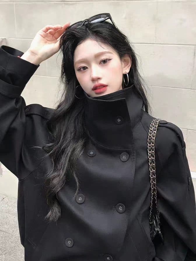 카키 색 폴로 칼라 바람막이 여성 코트 이른 가을 2026 새로운 폭발 한 부서 자이언트 잘 생긴 작은 키 쇼트 스타일 코트 상세 이미지 4