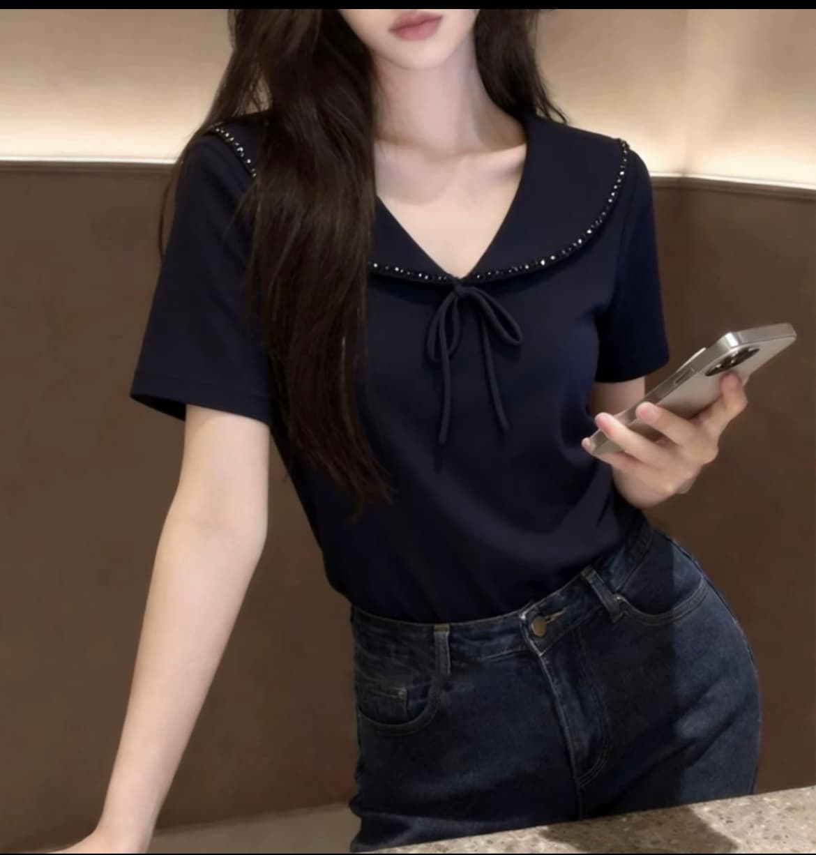 실사 210 그램 좋은 면 2026 여름 빅 사이즈 지방 mm 한 부서 폴로 칼라 레이스업 반팔 티셔츠 인기 아름다운 맨위