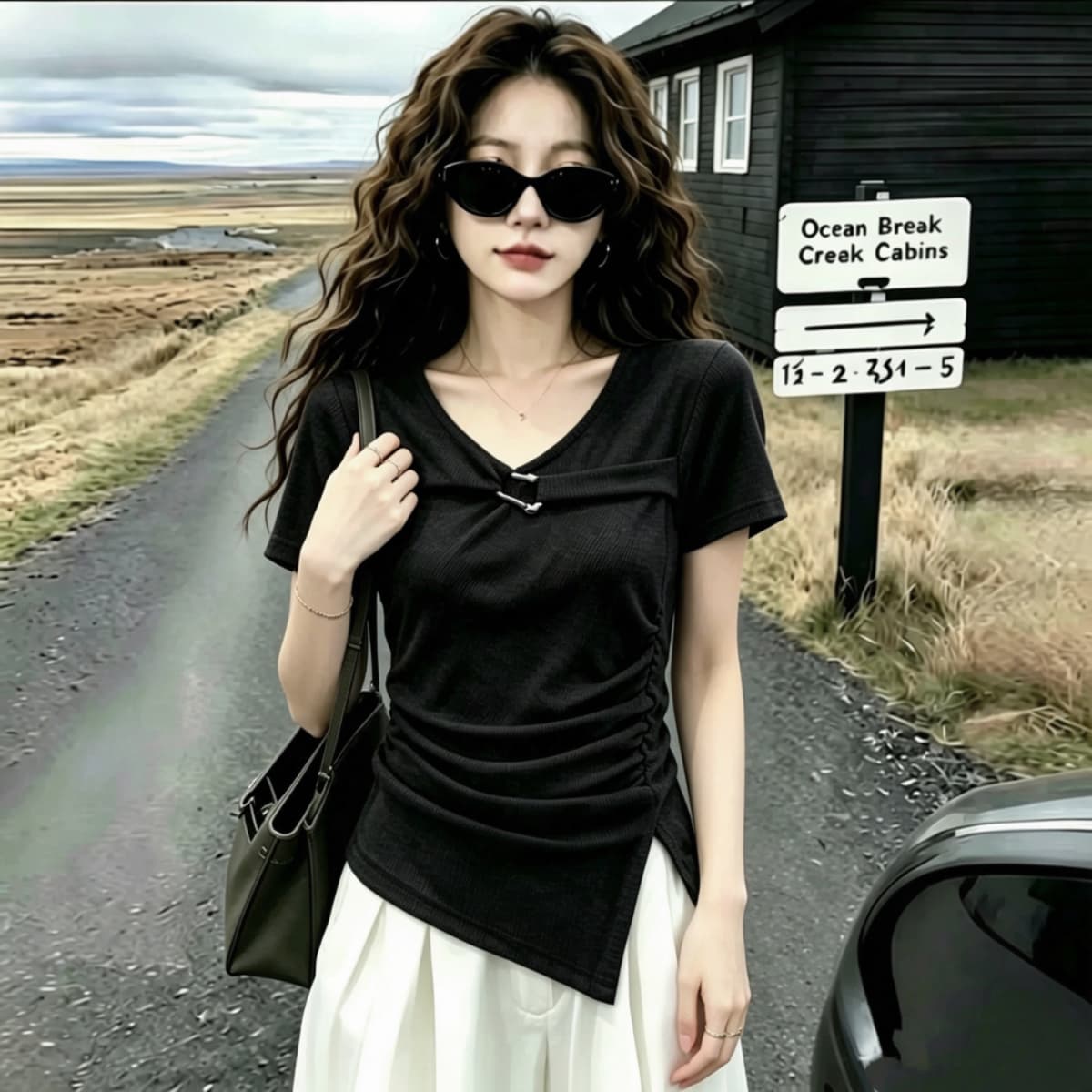 실사 92 면 2026 여름 새로운 패션 반팔 티셔츠 몸매 가꾸기 품격 다용도 고급 센스 작은 셔츠 맨위 상세 이미지 8