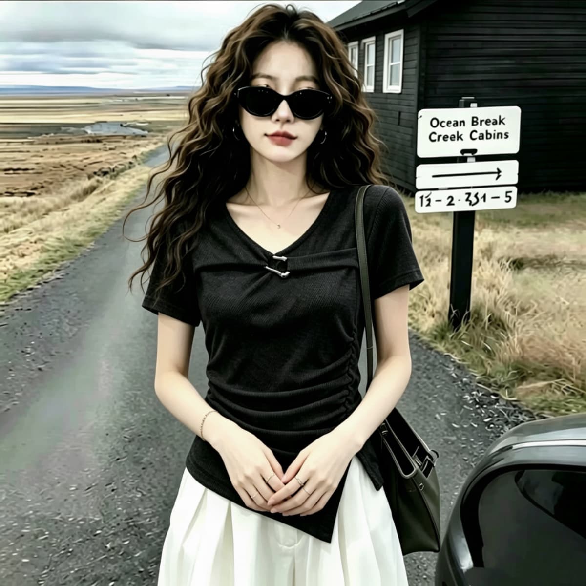 실사 92 면 2026 여름 새로운 패션 반팔 티셔츠 몸매 가꾸기 품격 다용도 고급 센스 작은 셔츠 맨위 상세 이미지 9