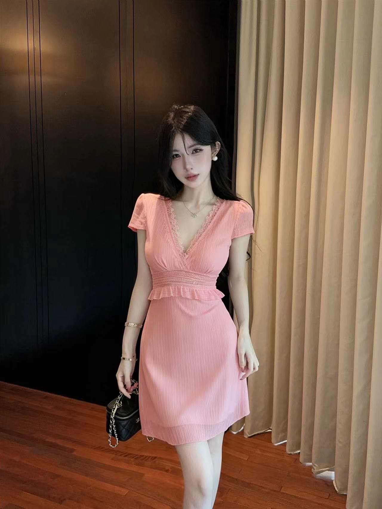 밤 본사 드레스 여성 의류 섹시함 V넥 슬림해 보이는 낮은 가슴 백리스 여름 사우나 야간 필드 출근 옷 미니 스커트 상세 이미지 3