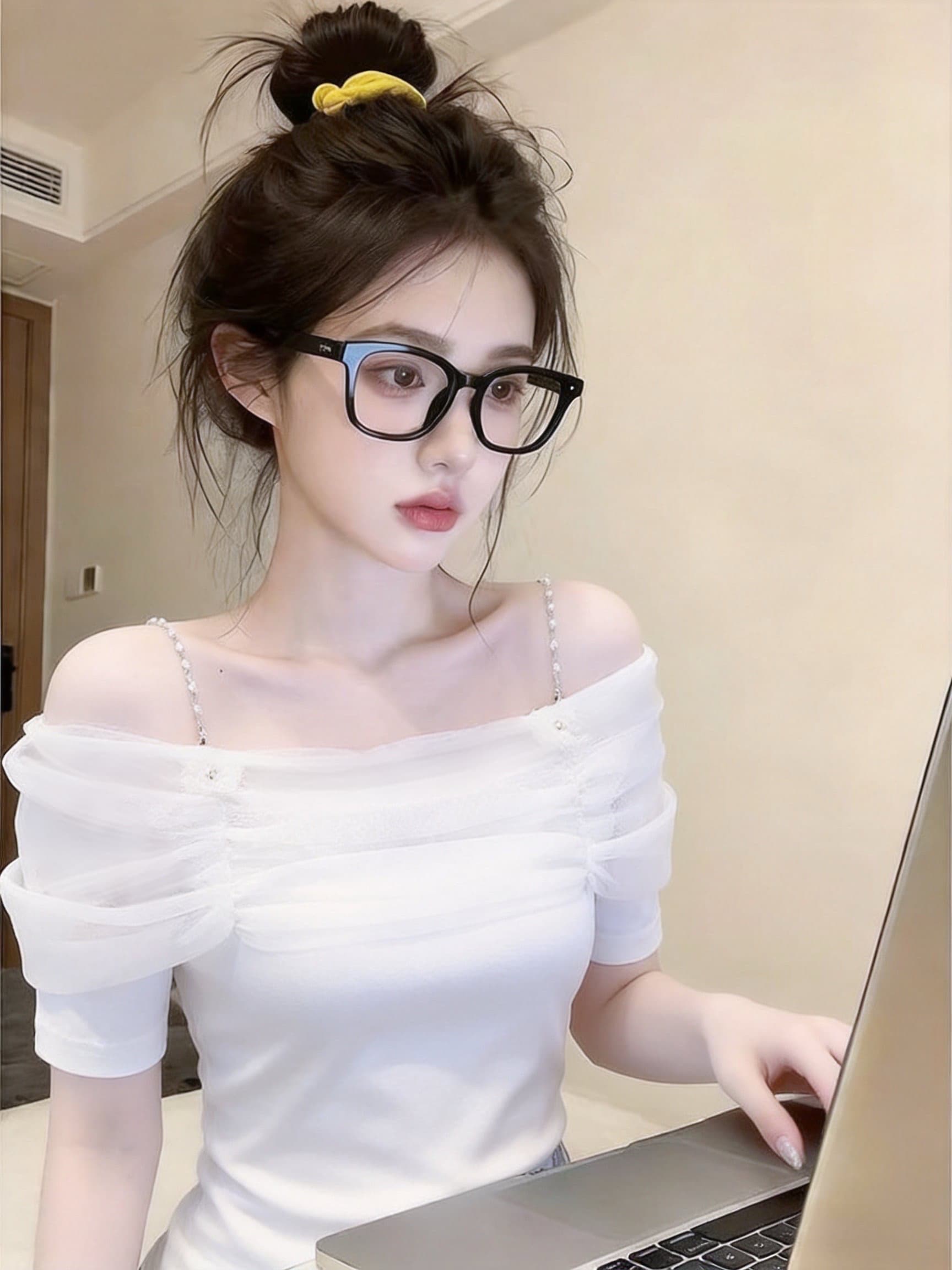 실사 2026 여름 새로운 오프숄더 오프숄더 슬립 여성 슬림해 보이는 다용도 섹시함 셔츠 상세 이미지 2
