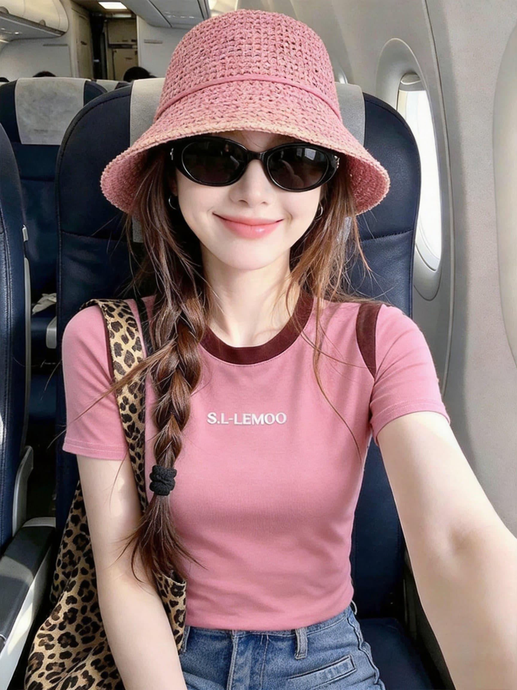 실사 여름 새로운 한국 스타일 라운드 넥 패치워크 색상 알파벳 다림질 플라워 티셔츠 슬림해 보이는 다용도 맨위 상세 이미지 12