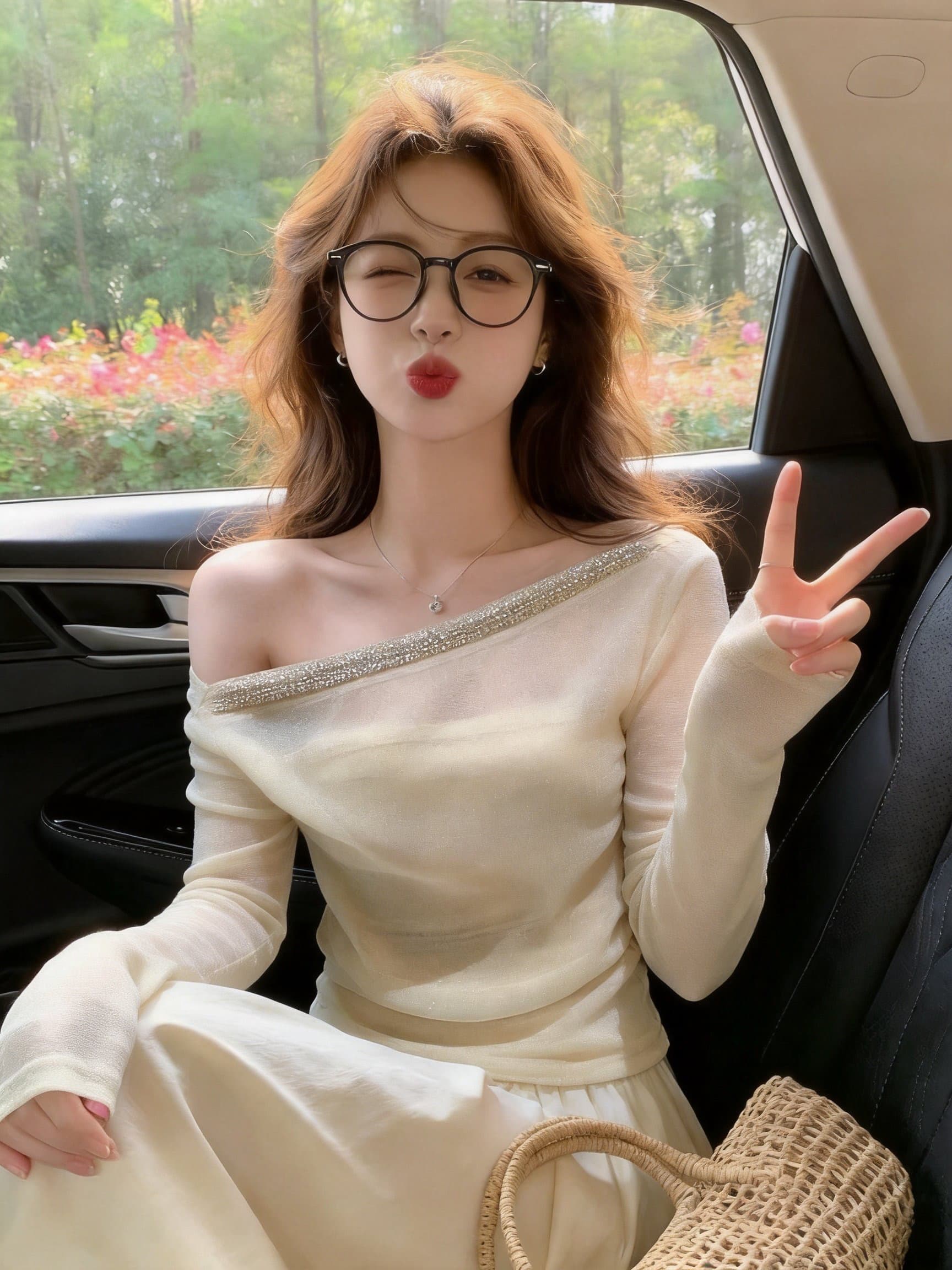 실사 여성 의류 가을 한 부서 순수한 욕망 부드러운 페이크 레이어드 좋은 플래시 비스듬한 어깨 핫픽스 작은 셔츠 오프숄더 몸매 가꾸기 맨위 상세 이미지 3