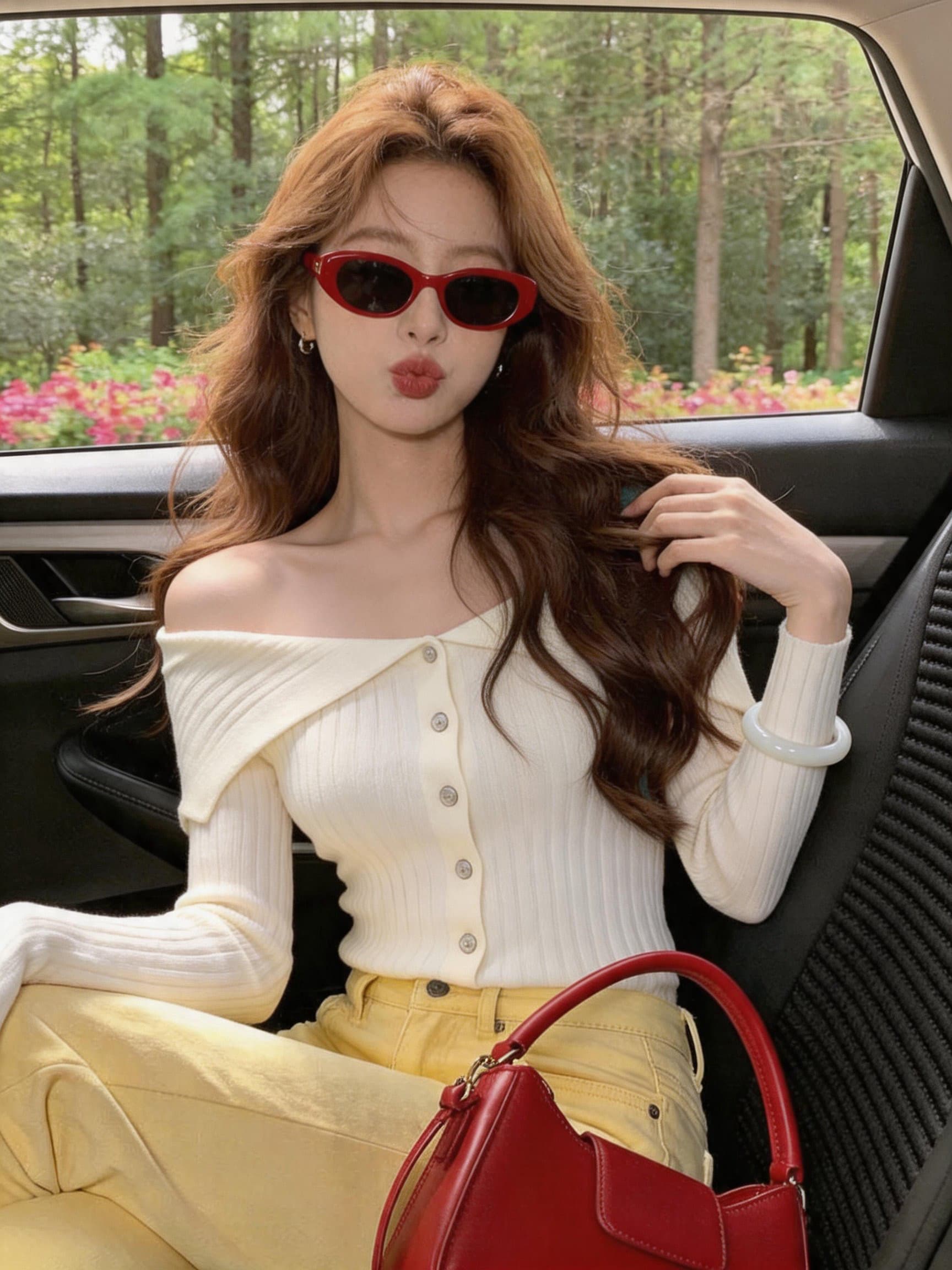실사 가을 오프숄더 폴로 칼라 니트 오픈 가디건 여성 몸매 가꾸기 구덩이 기사 쇼트 스타일 긴팔 부드러운 슬림해 보이는 다용도 만나는 상세 이미지 5