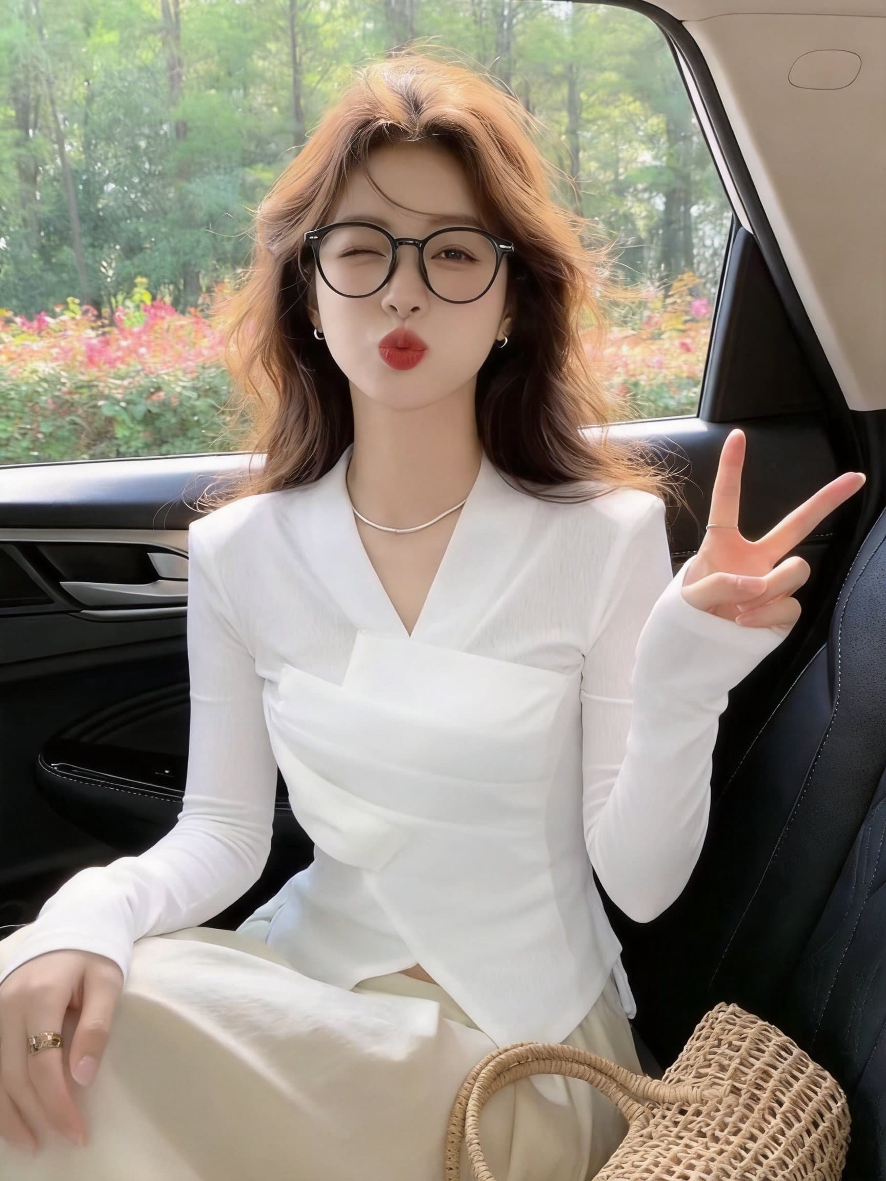 실사 디자인 센스 V넥 십자가 스트랩 긴팔 맨위 마이크로 ~을 통해 주름 몸매 가꾸기 슬림해 보이는 다용도 섹션 상세 이미지 16