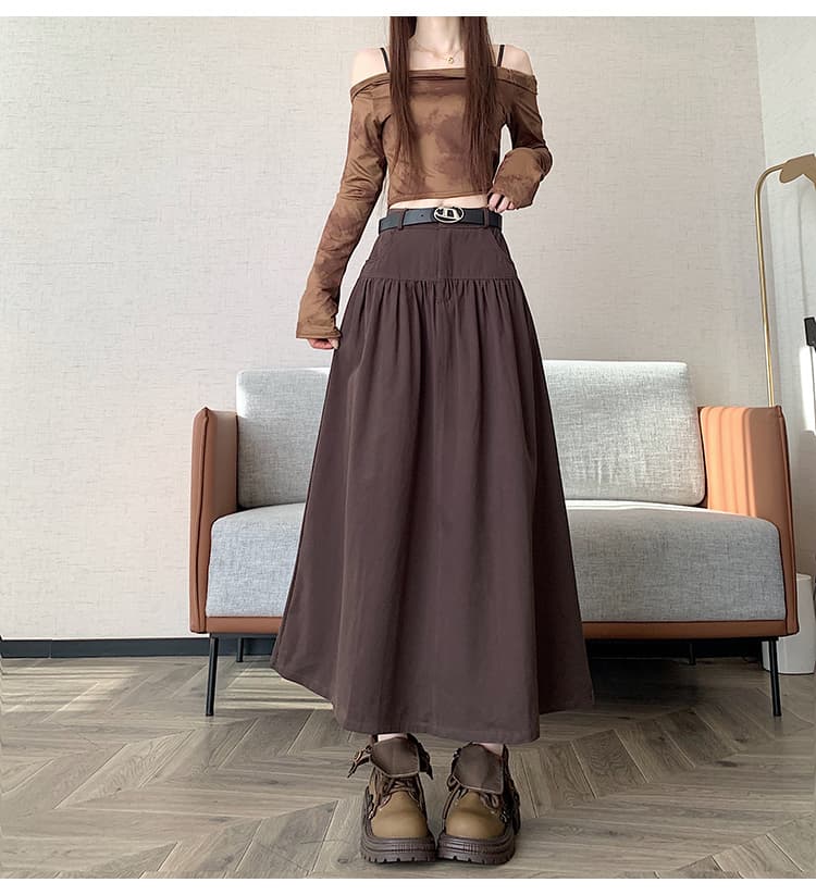 실사 연삭 털 워시 물 면 반신 스커트 여성 가을 겨울 2026 새로운 표지 넓적 다리 슬림해 보이는 한 마디 중간 길이 우산 치마 벨트 보내기 상세 이미지 20