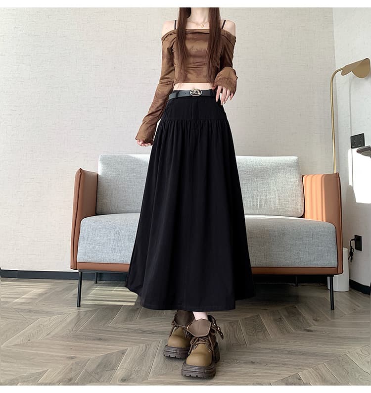 실사 연삭 털 워시 물 면 반신 스커트 여성 가을 겨울 2026 새로운 표지 넓적 다리 슬림해 보이는 한 마디 중간 길이 우산 치마 벨트 보내기 상세 이미지 32