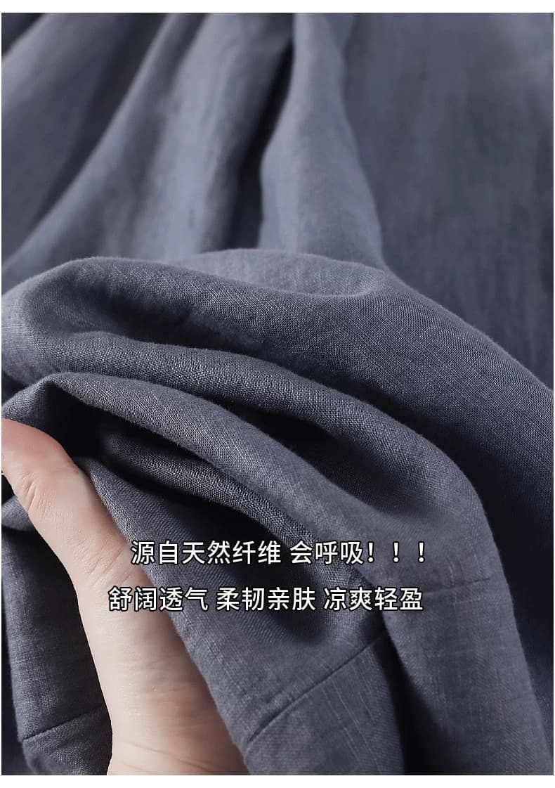 순수 린넨 풍선 바지 여성 2026 여름과 가을 가져 오기 마 재료 9 포인트 캐주얼 하렘 바지 루즈핏 도루 센스 와이드 레그 팬츠 상세 이미지 11