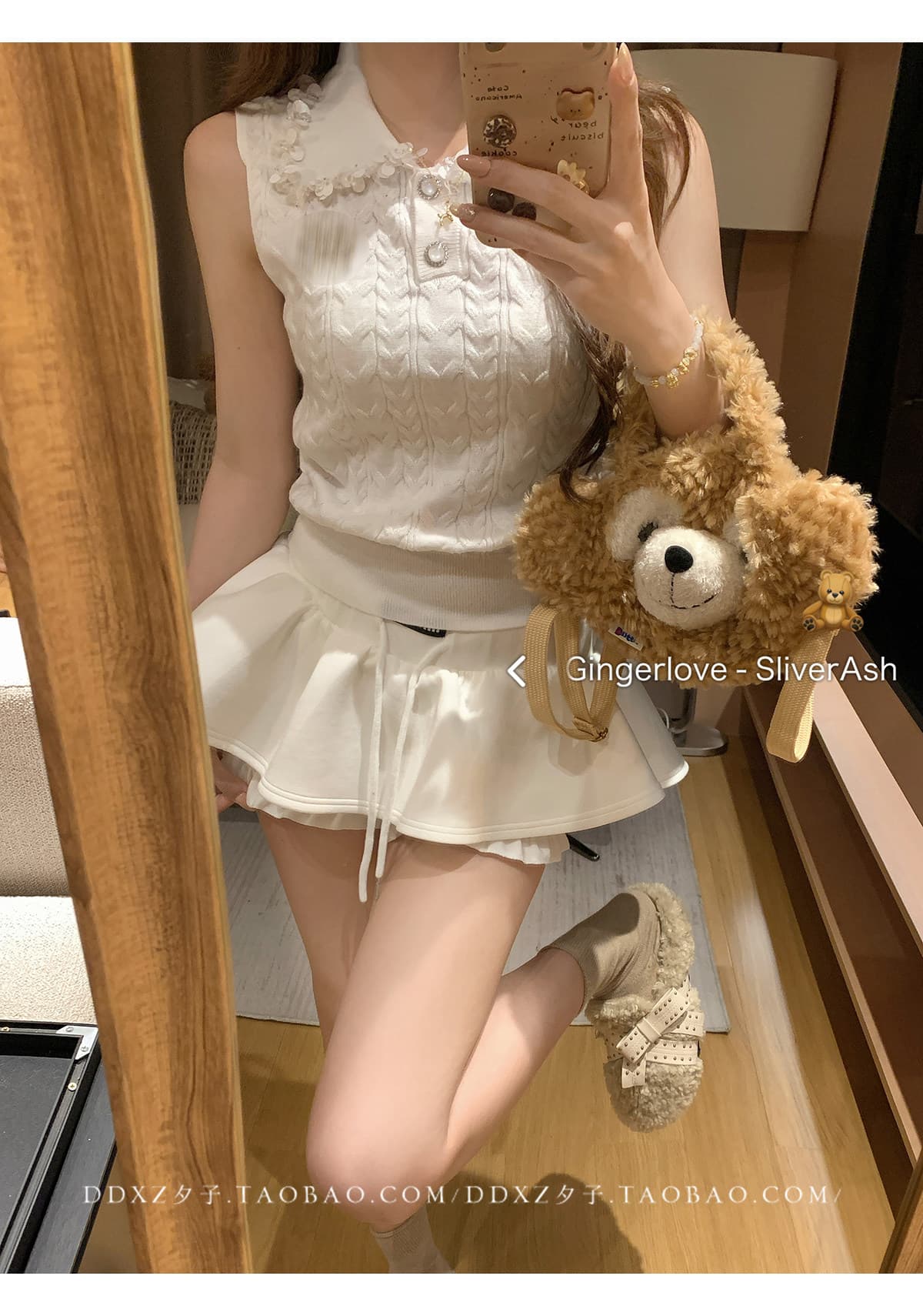작은 샤넬 스타일 무거운 작업 스팽글 꽈배기 니트 스웨터 여성 여름 섹션 폴로 칼라 디자인 센스 조끼 핫걸 Chic 민소매 맨위 상세 이미지 4