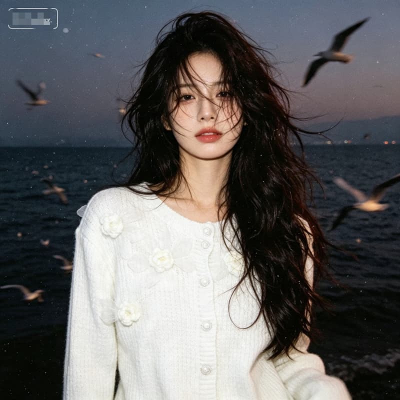 부드러운 바람 3 차원 꽃 니트 오픈 가디건 쇼트 스타일 재킷 이른 가을 달콤함 숙녀 분위기 센스 홀로우 아웃 긴팔 맨위 상세 이미지 1
