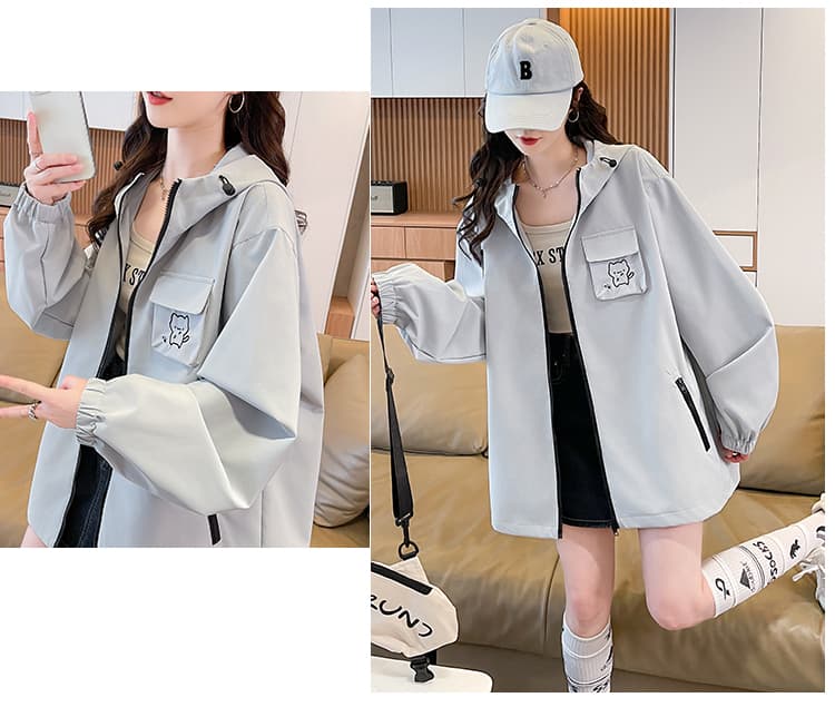 실사 자켓 여성 코트 가을 새로운 루즈핏 캐주얼 다용도 방풍 운동 학생 워크웨어 재킷 트렌디 상세 이미지 12
