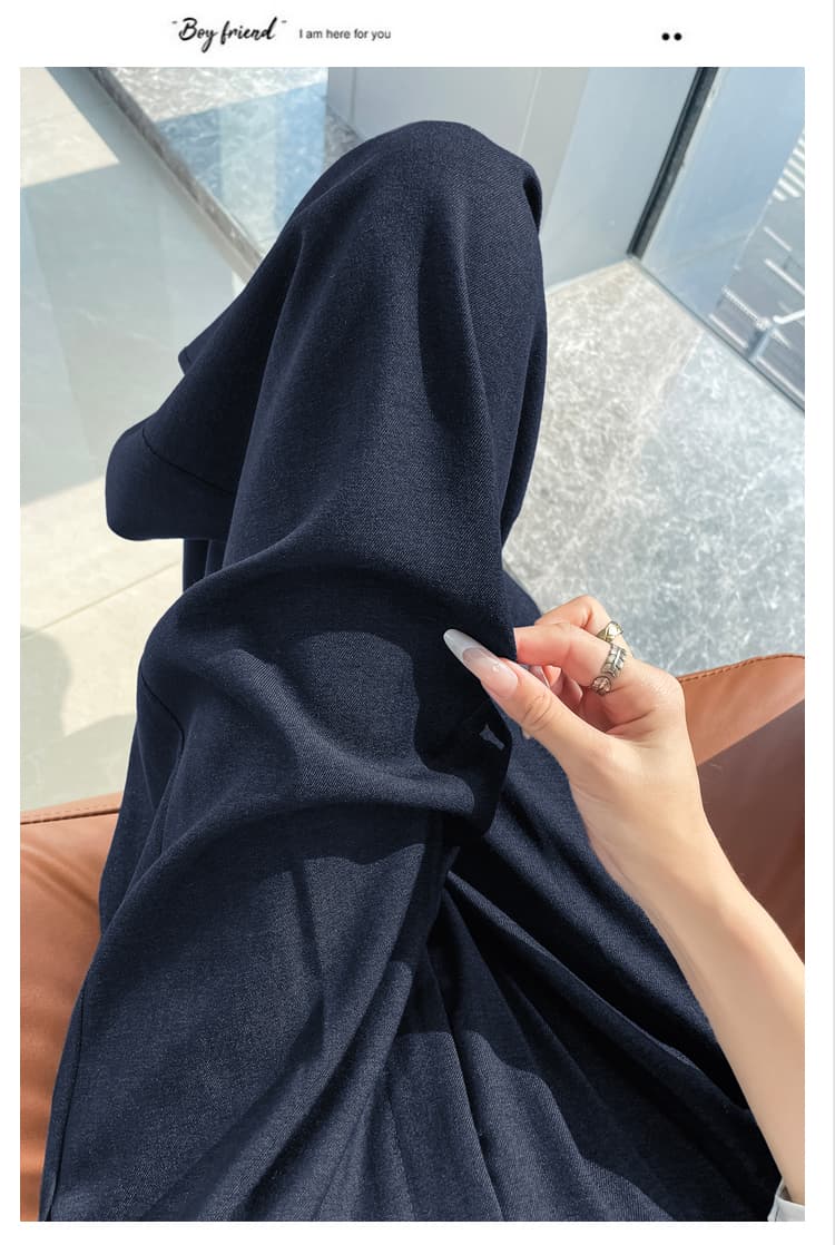 실사 이른 가을 새로운 루즈핏 슬림해 보이는 꽃밭 9 포인트 와이드 레깅스 바지 하이웨이스트 다용도 캐주얼 배기 바지 상세 이미지 27