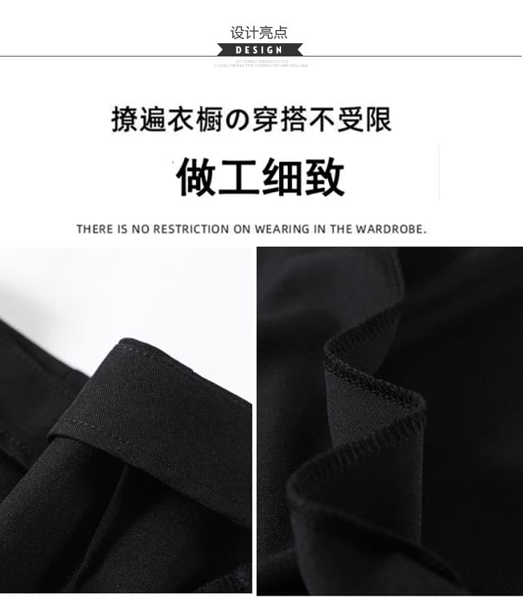 실사 이른 가을 디자인 센스 하이웨이스트 와이드 레그 팬츠 한국 스타일 레이스업 슬림해 보이는 도루 센스 스트레이트 바닥 청소 바지 다용도 캐주얼 바지 상세 이미지 12