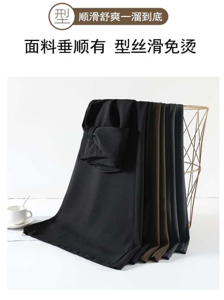 실사 이른 가을 디자인 센스 하이웨이스트 와이드 레그 팬츠 한국 스타일 레이스업 슬림해 보이는 도루 센스 스트레이트 바닥 청소 바지 다용도 캐주얼 바지 상세 이미지 14