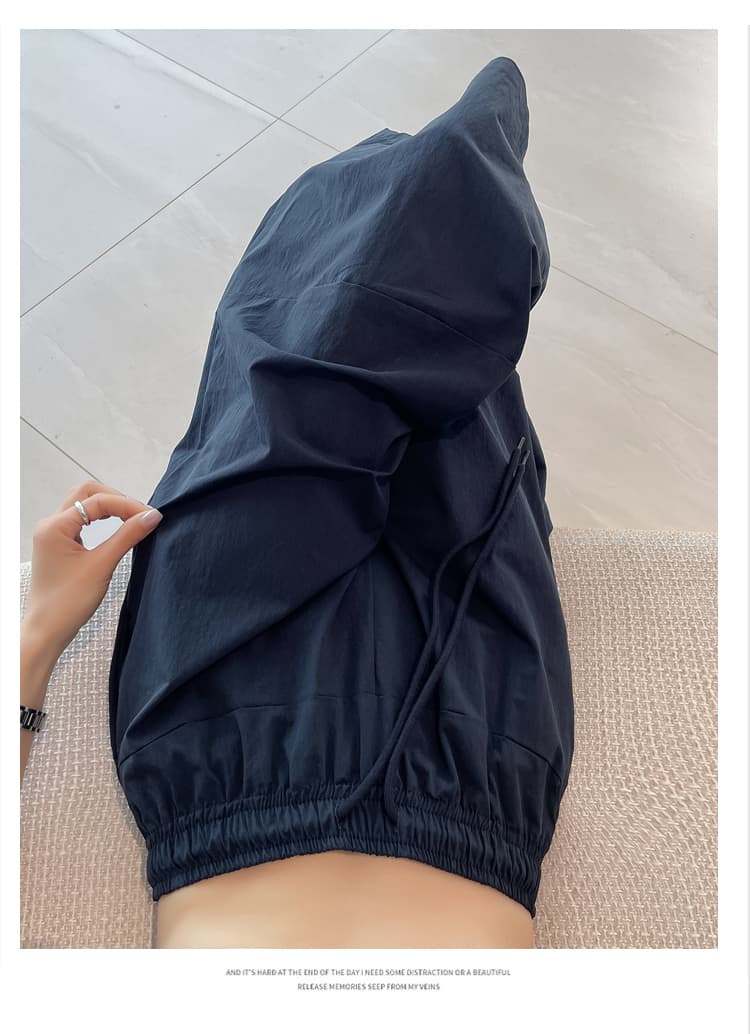 실사 루즈핏 다용도 7 점 모통이 칼 캐주얼 바지 여름 새로운 하이웨이스트 패션 다용도 와이드 레그 팬츠 상세 이미지 70