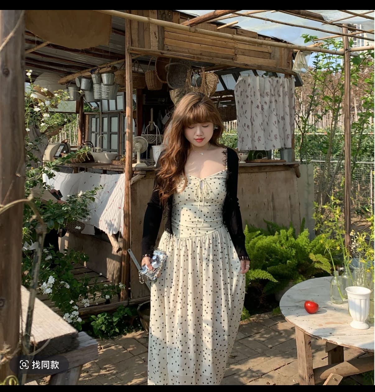쌀 쌀 어린이 맞춤 슬립 도트 무늬 드레스 슬림해 보이는 패션 품격 디자인 섹션 봄 한국 스타일 디자인 롱 스커트 상세 이미지 1