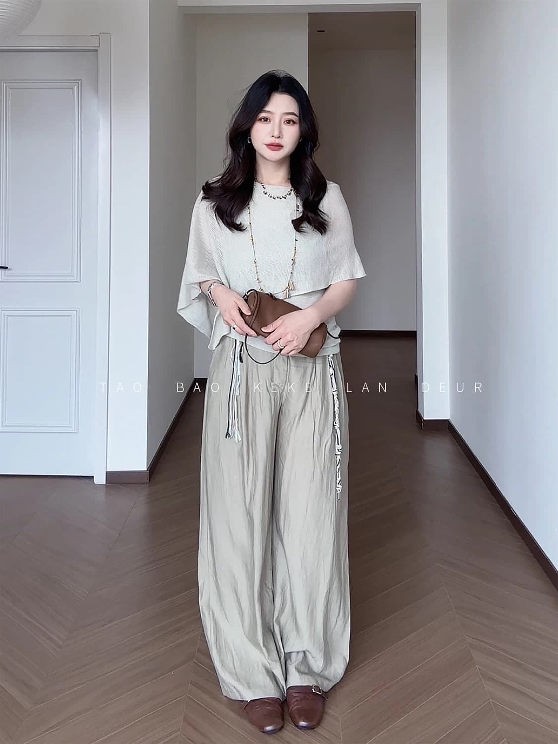 우아함 패션 통기성 숄 불규칙 고급 센스 다용도 얇은 스타일 니트 스웨터 이미지 3