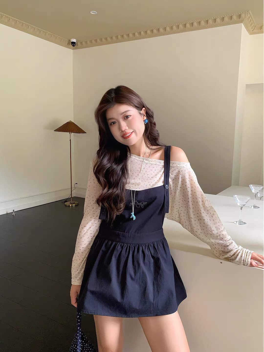 쌀 쌀 어린이 수 있습니다. 이슬 리 소녀 한 부서 루즈핏 멜빵 스커트 여름 작은 대중 디자인 섹션 슬림해 보이는 미니 스커트 세트