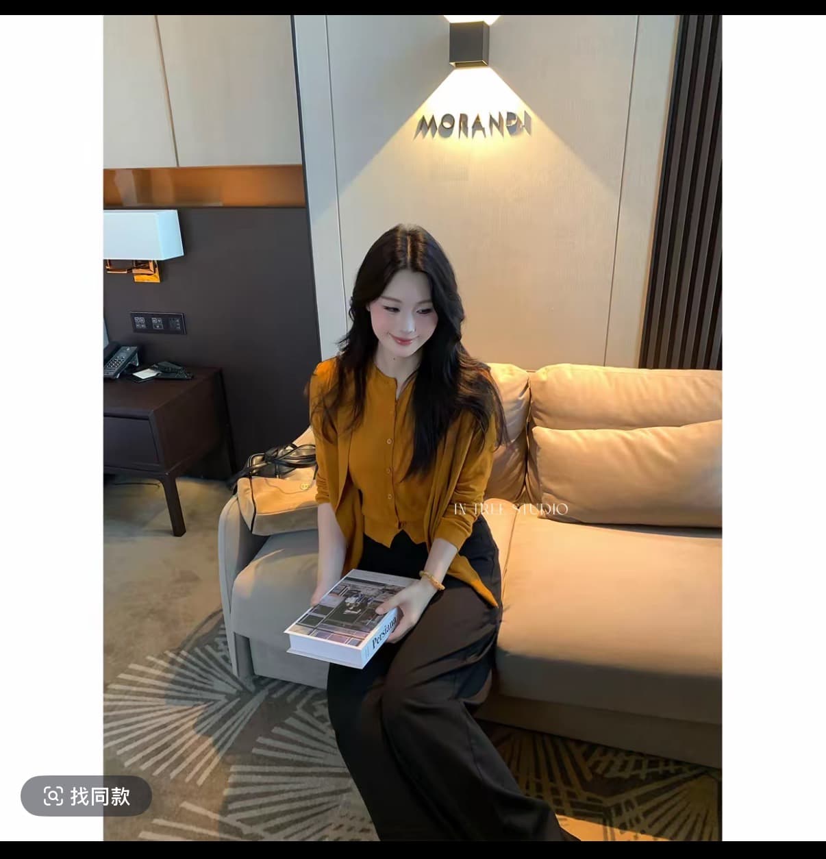 장 배럴 배럴 가을 ~ 중 이야기 한 부서 부드러운 찹쌀 사실 두 조각 라운드 넥 이른 가을 숄 작은 니트 이미지 3