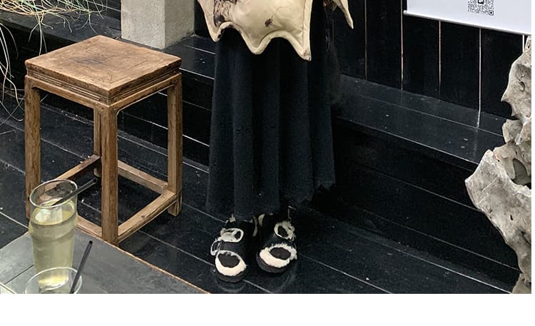 가을 겨울 새로운 출산 착용 니트 빅 플레어 스커트 패션 트렌디 엄마 하이웨이스트 홀로우 아웃 슬림해 보이는 반신 스커트 상세 이미지 63