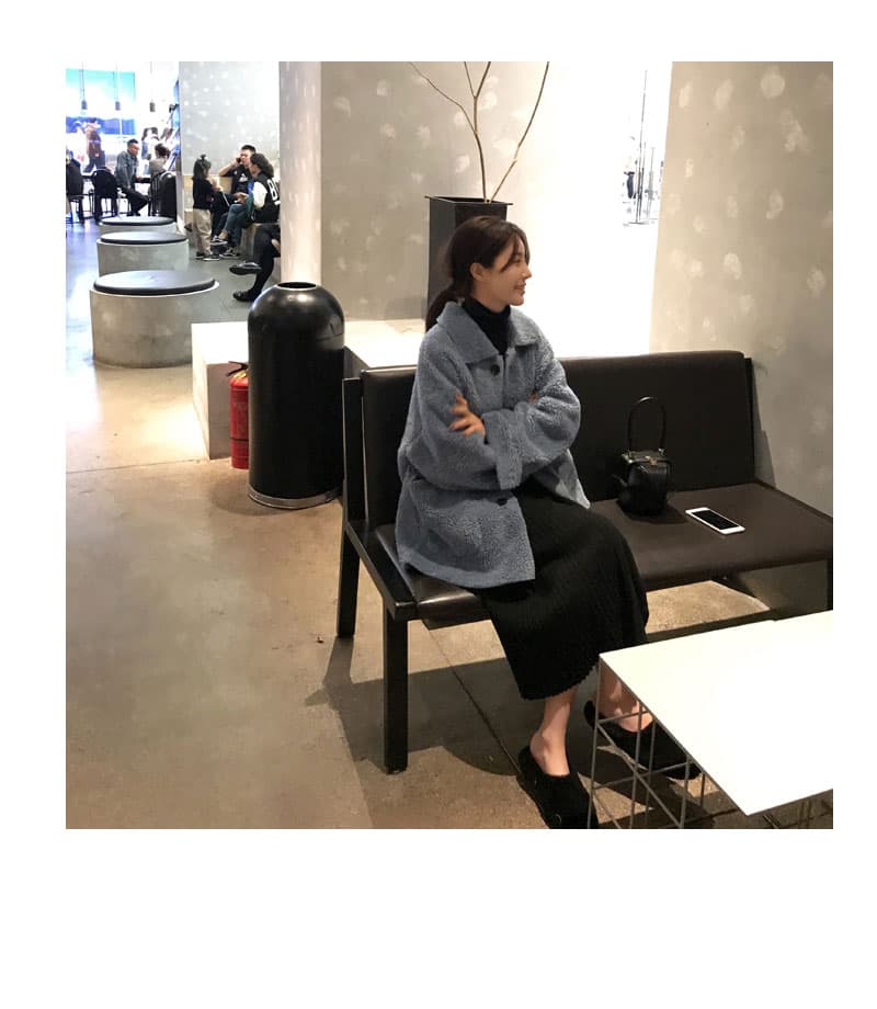 임산부 가을 겨울 새로운 니트 반신 스커트 Chic 하이웨이스트 슬림해 보이는 외출용 중간 길이 A라인 스커트 상세 이미지 27