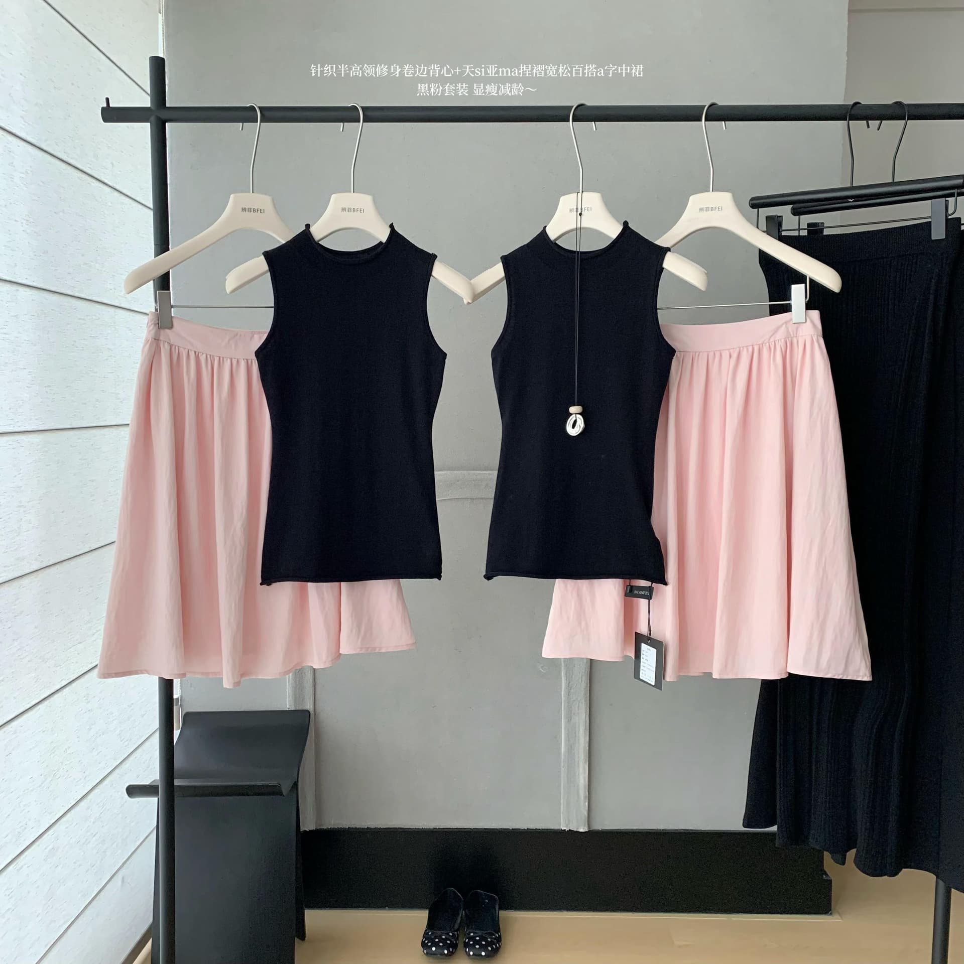 4pril 주간 실크 아마 핀치 Pleat 퍼프 스커트 여성 여름 핑크색 반 스커트 하이웨이스트 슬림해 보이는 루즈핏 다용도 A라인 스커트 상세 이미지 8