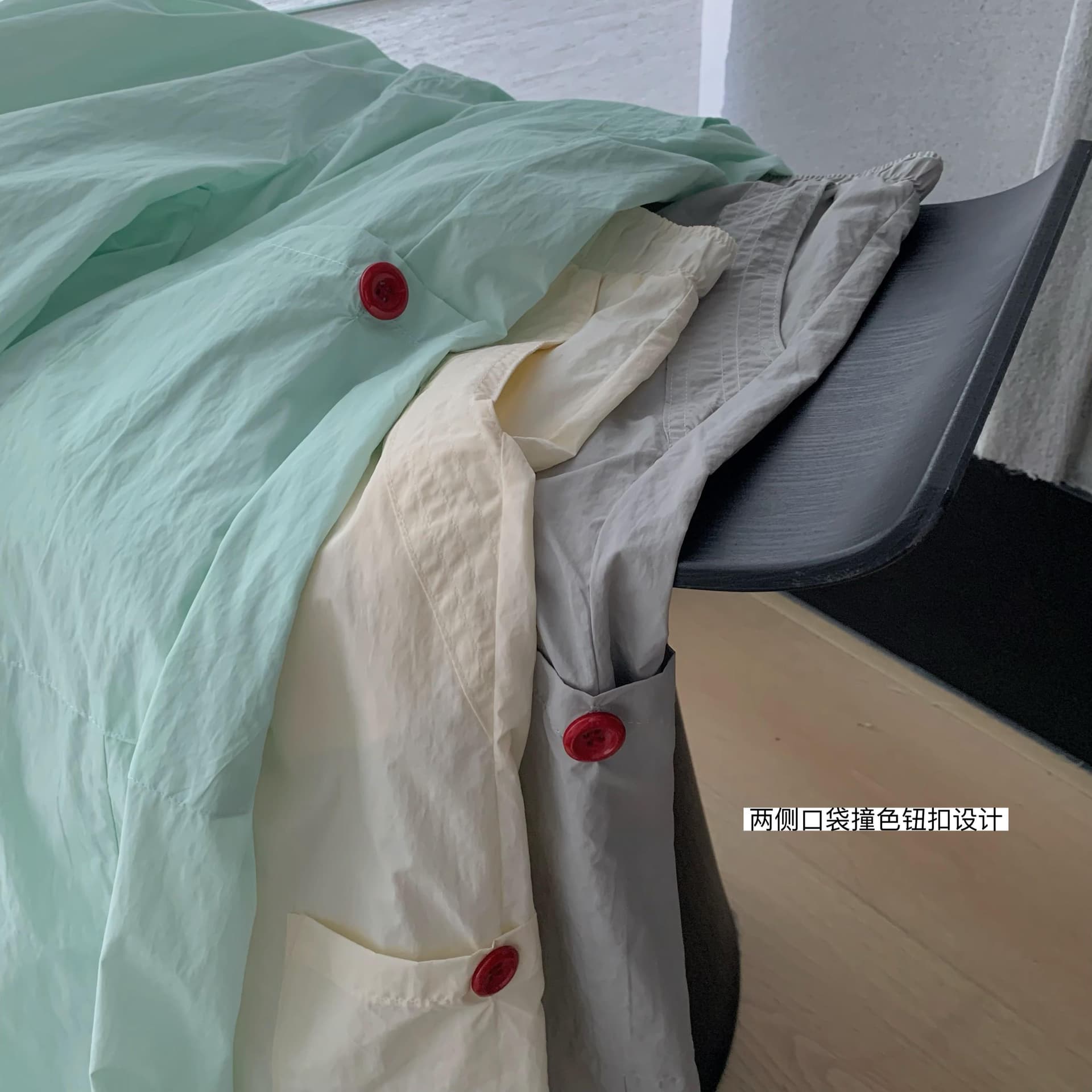 realzz official 하나 닝 챕터 챕터 차가운 센스 국방 ~을 통해 버블 바지 긴장을 풀다 시리즈 워크웨어 캐주얼 바지 상세 이미지 9