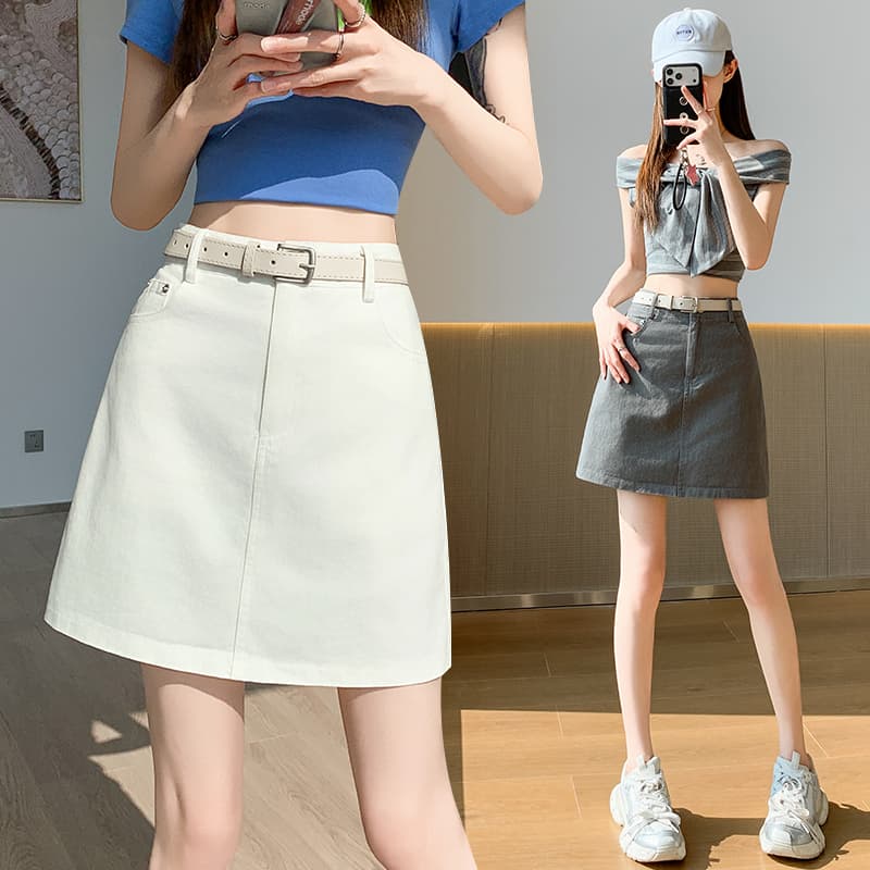 실사 여름 달콤한 차가운 핫걸 학원 타이트 스커트 여성 작은 키 연령 감소 다용도 한 마디 캐주얼 반신 미니 스커트 이미지 3