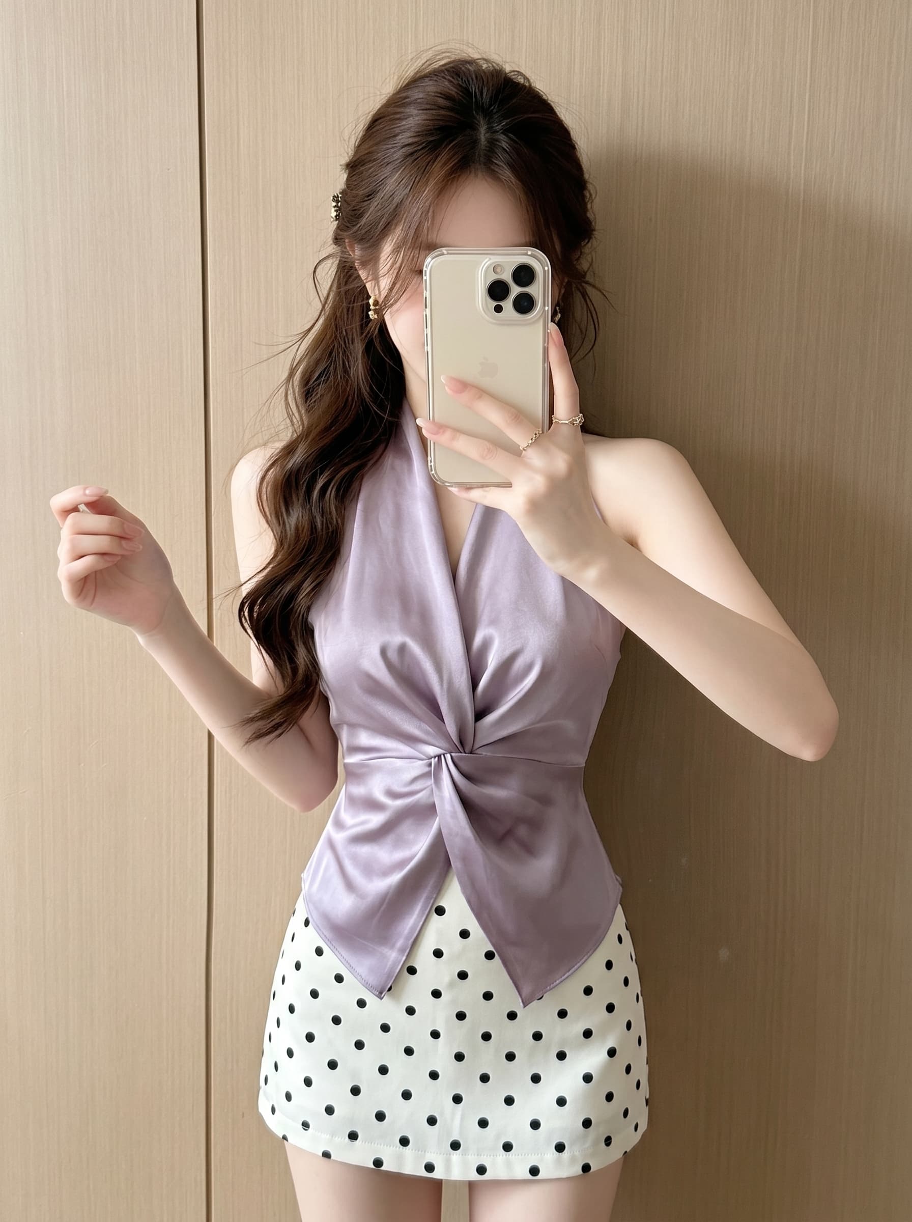 실사 프랑스식 명문 여성 품격 우아함 비틀림 V넥 행침 목 작은 셔츠 순수한 욕망 허리 수축 슬림해 보이는 외국 가스 조끼 이미지 2