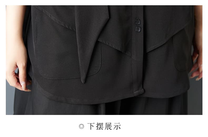 실사 2026 여름 드레스 새로운 다크 바람 다용도 캐주얼 맨위 패션 루즈핏 슬림해 보이는 빅 사이즈 여성 의류 셔츠 상세 이미지 20