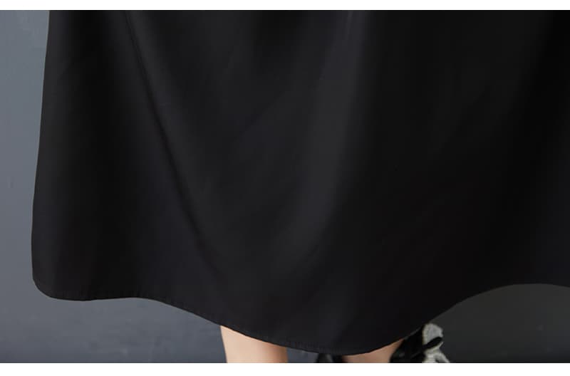 실사 여름 드레스 새로운 다크 바람 워크웨어 멜빵 드레스 패션 다용도 슬림해 보이는 루즈핏 빅 사이즈 A라인 스커트 상세 이미지 18