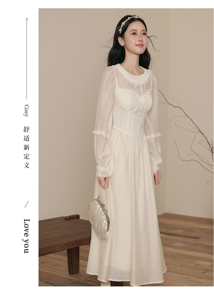 달빛 매력 프랑스식 디자인 센스 부드러운 바람 요정 드레스 프랑스식 궁정 바람 성인식 일상 치마 상세 이미지 17