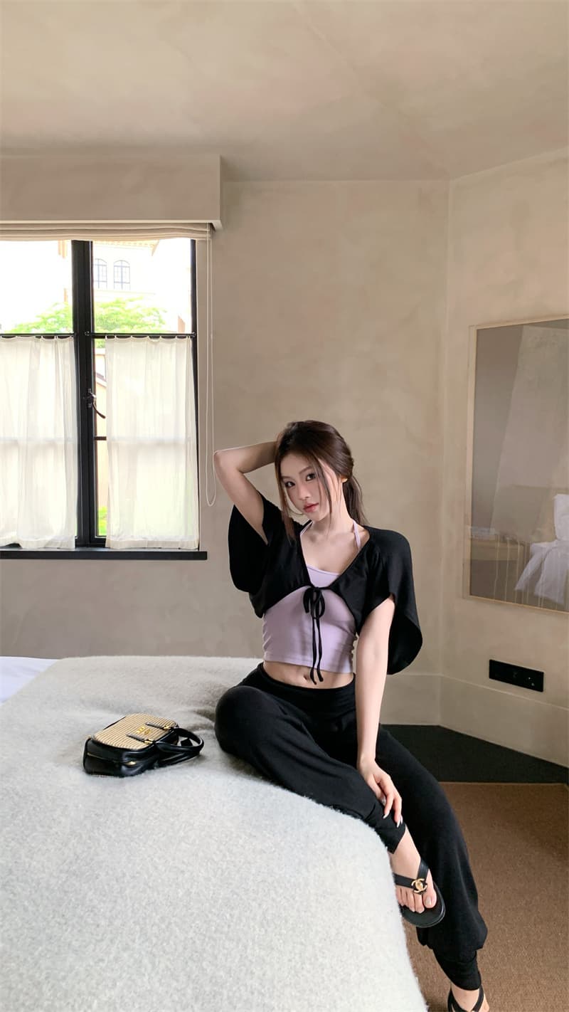 실사 정가 숄 맨위 슬림해 보이는 행침 목 조끼 다용도 캐주얼 바지 디자인 센스 세트 상세 이미지 10