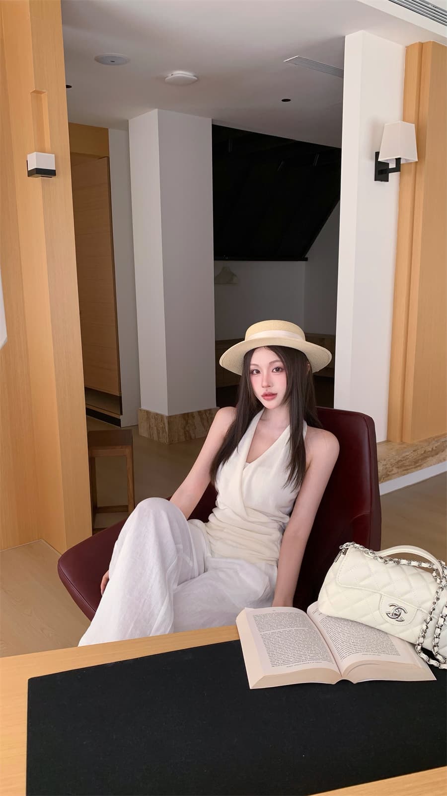 실사 정가 오래된 돈 바람 디자인 센스 품격 니트 행침 목 조끼 맨위 다용도 넓은 다리 길이 바지 세트 상세 이미지 15